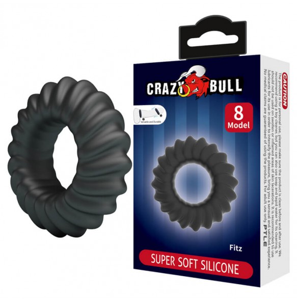 CRAZY BULL - Fitz Super Soft Silicon Male Delay Cock Rings (Model 8) CRAZY BULL - Fitz Super Soft Silicon Male Delay Cock Rings (Model 8)